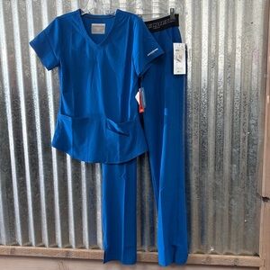 Women’s Scrub Set-Royal-XS/XS TALL Length Pants